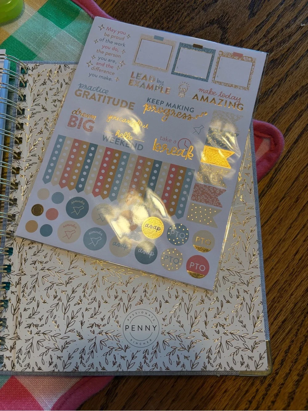 Passionate Penny Pincher Gray 2026 Spiral Work Planner - never used